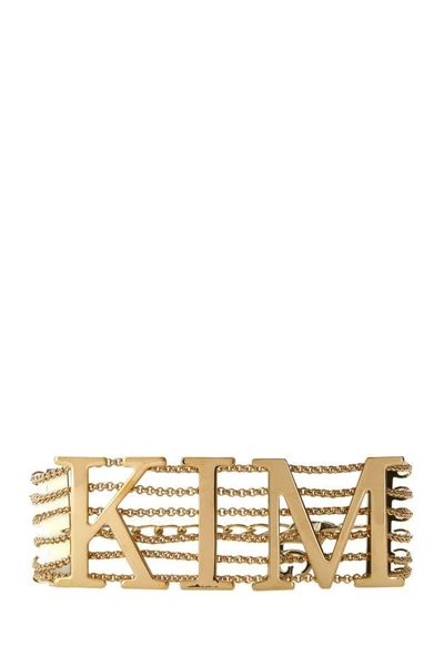 Dolce & Gabbana 'kim' Gold-colored Multi-chain Chocker In Brass Woman