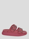 Alexander Mcqueen 50mm Double-buckle Sandals In Sugarpinksilver