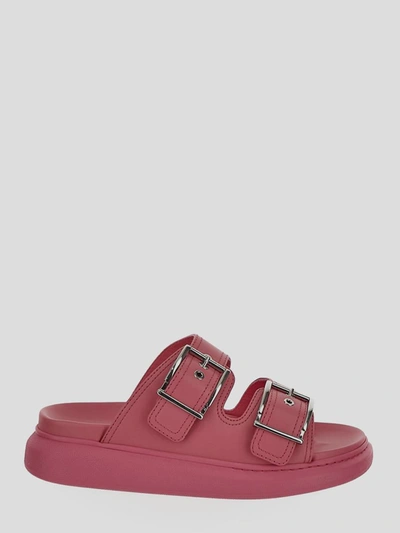 Alexander Mcqueen 50mm Double-buckle Sandals In Pink