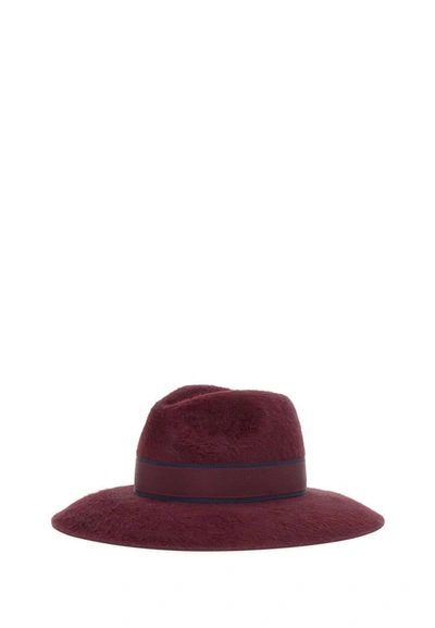 Borsalino Felt Hat In Bordeaux