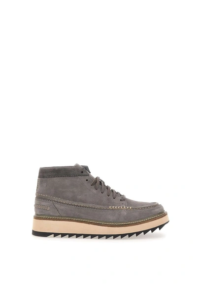 Clarks Clarkhill Mill 40mm Calf Suede Boots In Grey