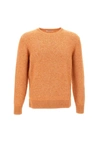 Kangra Cashmere Kangra Man Sweater Orange Size 46 Alpaca Wool, Cotton, Polyamide, Wool, Elastane