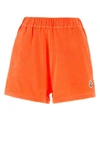 Moncler Elastic Waistband Shorts In Orange