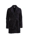 Fleur Du Mal Terrycloth Short Robe In Black