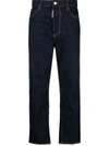 DSQUARED2 DSQUARED2 LOGO-PATCH STRAIGHT-LEG JEANS