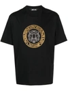 Just Cavalli Logo-embellished Cotton T-shirt In Black