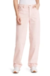 Re/done 90s High Rise Loose Leg Jeans In Rosita Released In Washed Pink