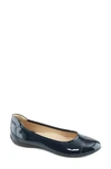 Marc Joseph New York Peters St. Flat In Navy Soft Patent