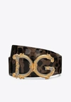 Dolce & Gabbana Dg Girls Leopard-print Belt In Multicolor