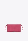 Dolce & Gabbana Dg Logo Zip Leather Clutch Bag In Lilac