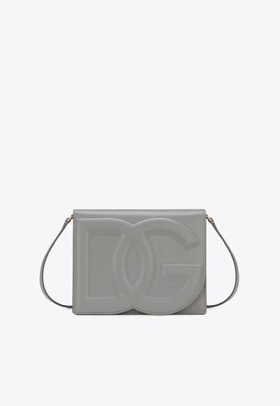 DOLCE & GABBANA DG LOGO CALF LEATHER CROSSBODY BAG