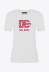 Dolce & Gabbana Cotton Jersey T-shirt With Dg Logo Patch In White