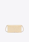 Dolce & Gabbana Dg Logo Patent Leather Clutch In Beige