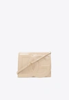 Dolce & Gabbana Dg Logo Crossbody Bag In Calf Leather In Beige