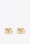 Dolce & Gabbana Gold Earrings With Dg Logo In Silver Plated Brass Woman In Gold