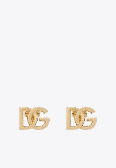 Dolce & Gabbana Dg Logo Earrings In Gold