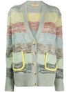 Cormio V-neck Oversize Knitwear Front Pockets In Green