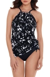 Magicsuit Dream State Parker One Piece Swim Dress In Black Multi In Blk/ Multi