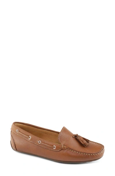 Marc Joseph New York Murray Hill Tassel Loafer In Tan Grainy