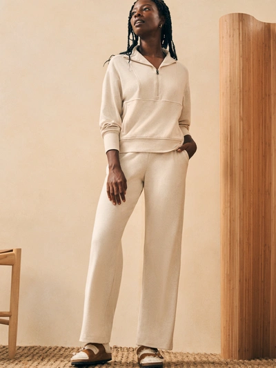Faherty Legend&trade; Lounge Wide Leg Pants In Off White