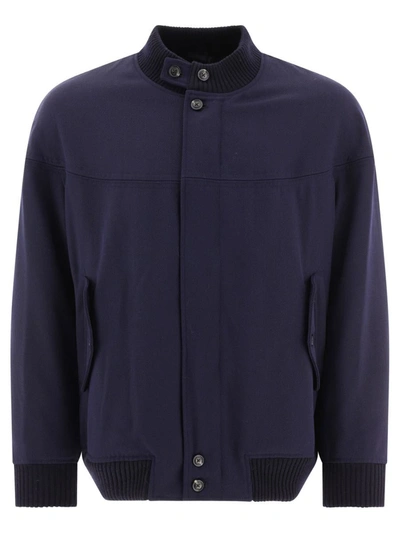 Baracuta "four Climes Whipcord" Jacket In Blue