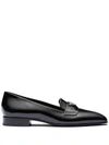 Shop Prada Flat Shoes In Black