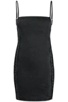 Y/project Hook And Eye-seam Denim Mini Dress In Black
