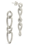 Sterling Forever Jacqueline Figaro Chain Drop Earrings In Silver