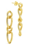 Sterling Forever Jacqueline Figaro Chain Drop Earrings In Gold