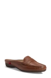 Marc Joseph New York Union Penny Loafer Mule In Cognac Grainy
