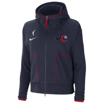 Nike Womens  Wnba Dri-fit Knit Jacket In White/university Red/college Navy