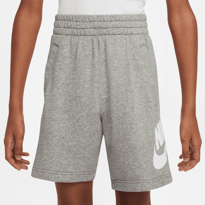 Nike Kids' Boys  Club Shorts In Grey/white