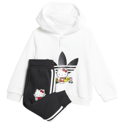 Adidas Originals Kids' Girls  Hello Kitty Hoodie Set In White/black