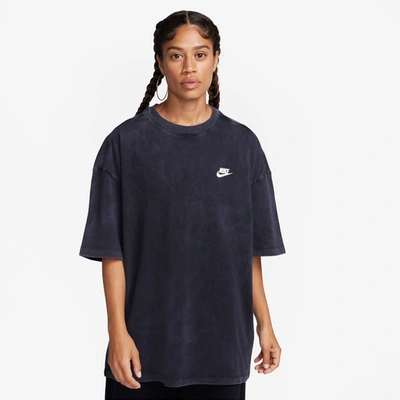 Nike Womens  Nsw Essential Short Sleeve Os Dunk T-shirt In Black/white