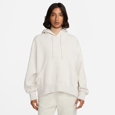 Nike Womens  Phnx Fleece Os Pullover Hoodie In Tan/sail