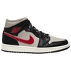 Jordan Womens  Aj 1 Mid In Gym Red/grey/black