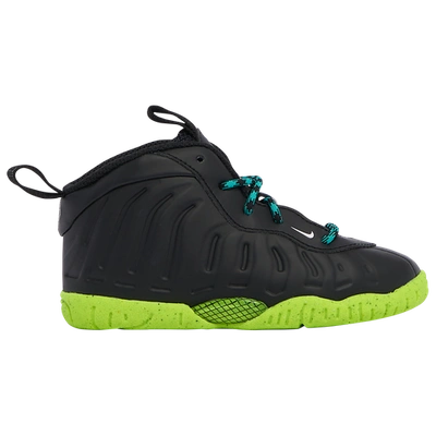 Nike Little Posite One Big Kids' Shoes In Volt/silver/black