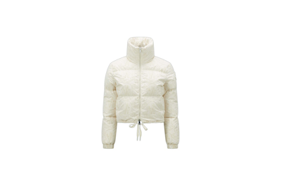 Pre-owned Moncler Merle Short Down Jacket White