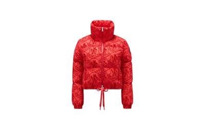 Pre-owned Moncler Merle Short Down Jacket Red