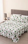 Woven & Weft Turkish Cotton Lodge Sheet Set In Deer Trees Snow