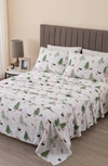 Woven & Weft Turkish Cotton Lodge Sheet Set In Winter Cats
