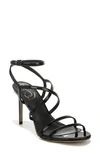 Sam Edelman Delanie Strappy Sandal In Shiny Black
