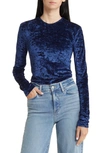 FRAME CRUSHED VELVET TOP