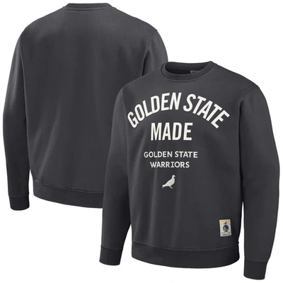 Staple Men's Nba X  Anthracite Golden State Warriors Plush Pullover Sweatshirt