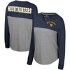 COLOSSEUM COLOSSEUM HEATHER GRAY/NAVY WEST VIRGINIA MOUNTAINEERS JELLY OF THE MONTH OVERSIZED TRI-BLEND LONG S