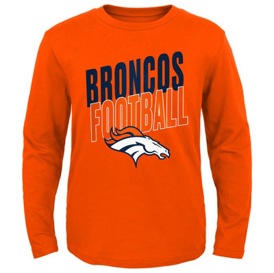 Outerstuff Kids' Youth Orange Denver Broncos Showtime Long Sleeve T-shirt