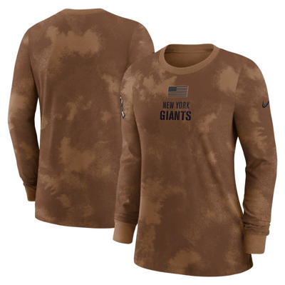 Nike Brown New York Giants 2023 Salute To Service Long Sleeve T-shirt