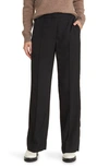 Rails Alta High Waist Straight Leg Pants In Shiny Black