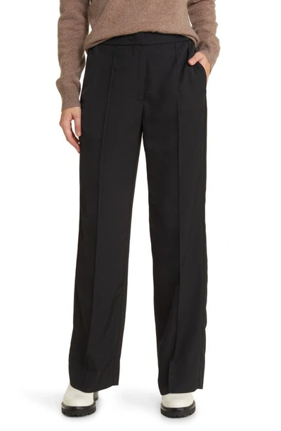 Rails Alta High Waist Straight Leg Pants In Shiny Black