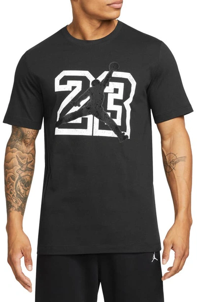 Jordan Flight Essentials Graphic T-shirt In Black/ White